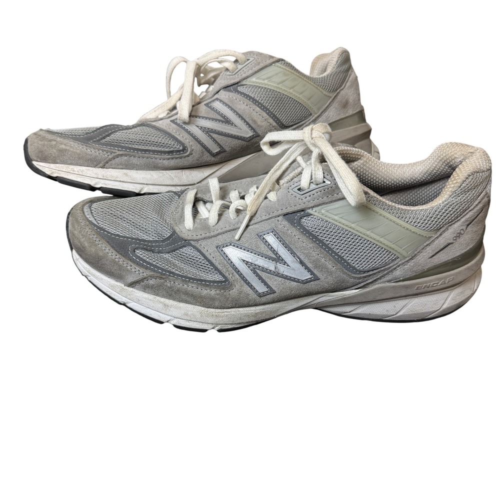 New Balance 990v5 Sneakers Mens 11 Grey Made in USA M990GL5 Suede Mesh Running